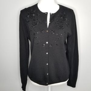 Banana Republic merino wool jeweled cardigan